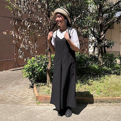 婦人 風を通す ストレッチサッカー サロペット | 無印良品